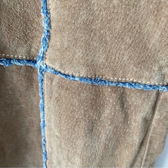 Wilson’s Leather Y2K Suede denim patchwork pants size 10 BOHO - Picture 3 of 9